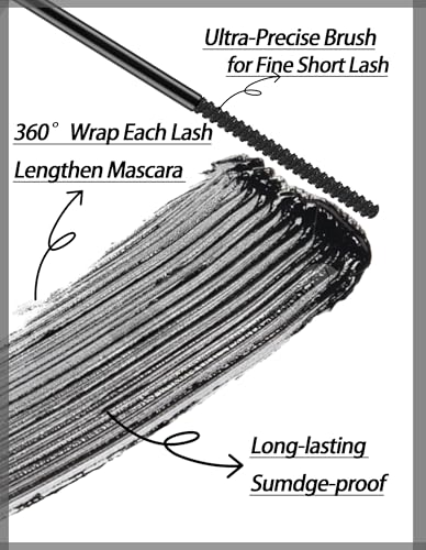 Okerker Brown Mascara applying from root to tip for lengthening effect.