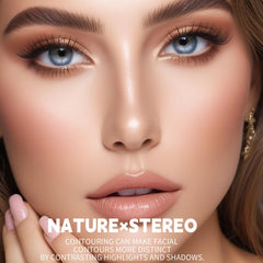 Okerker contour palette close-up swatches reveal ash-grey powders for cool skin tones