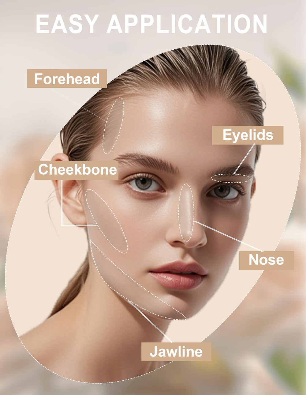 Okerker contour palette with included face brush supports easy contour application