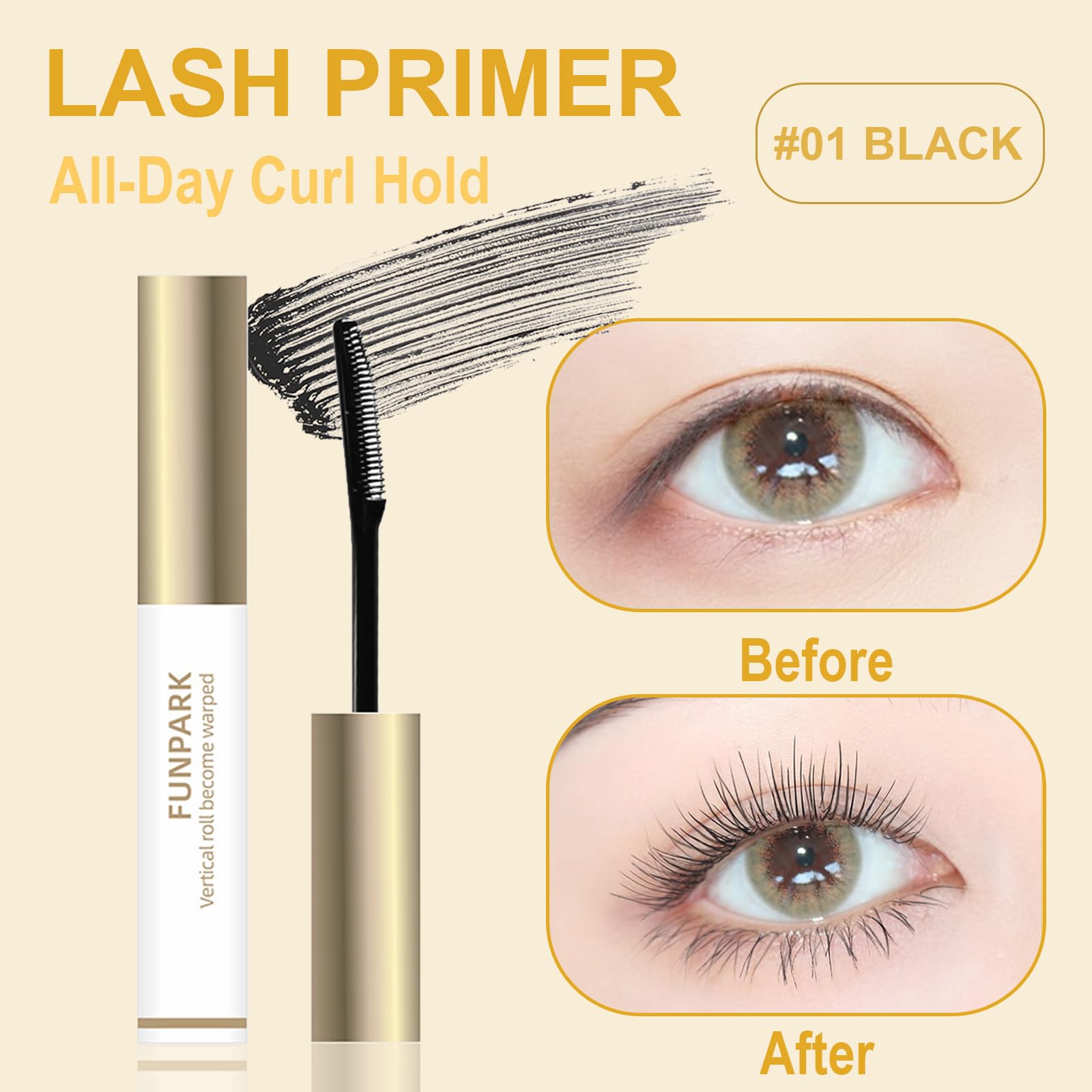 Okerker gentle formula suits mature lashes with natural fullness.