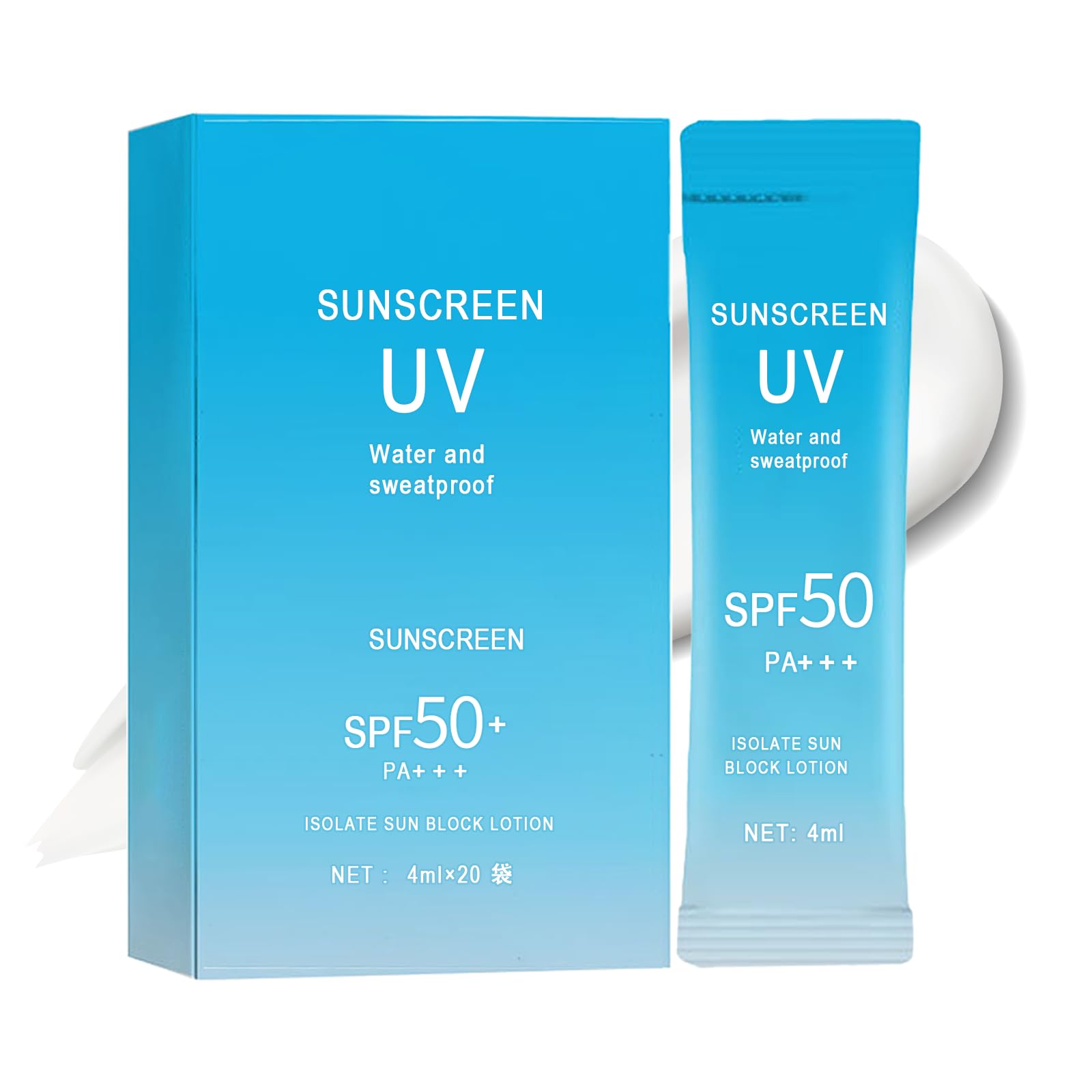 Okerker mini sunscreen bottle with hyaluronic acid for daily SPF50+ protection.
