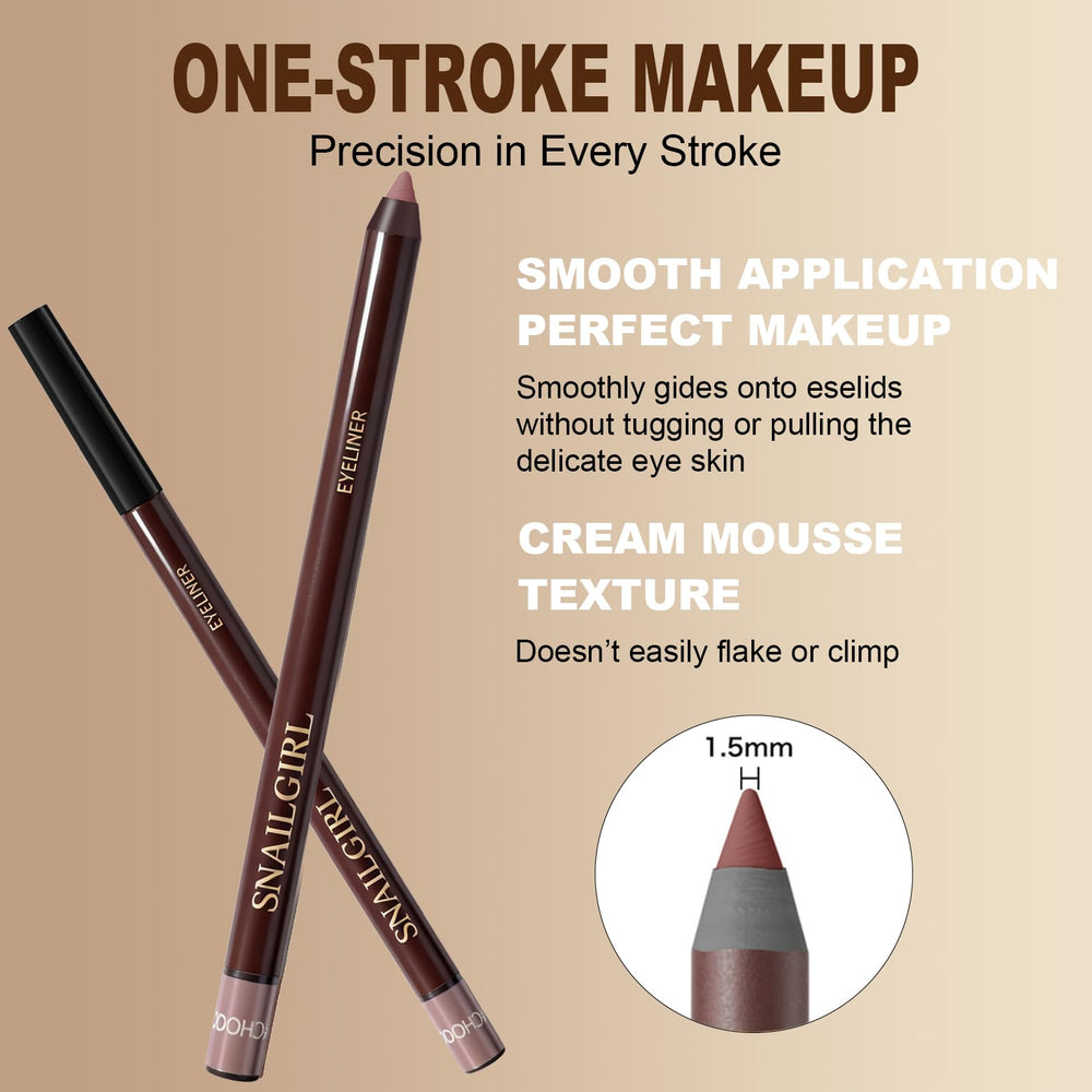 Seven shade options from Okerker Plum Gel Eyeliner Pencil for versatile looks.