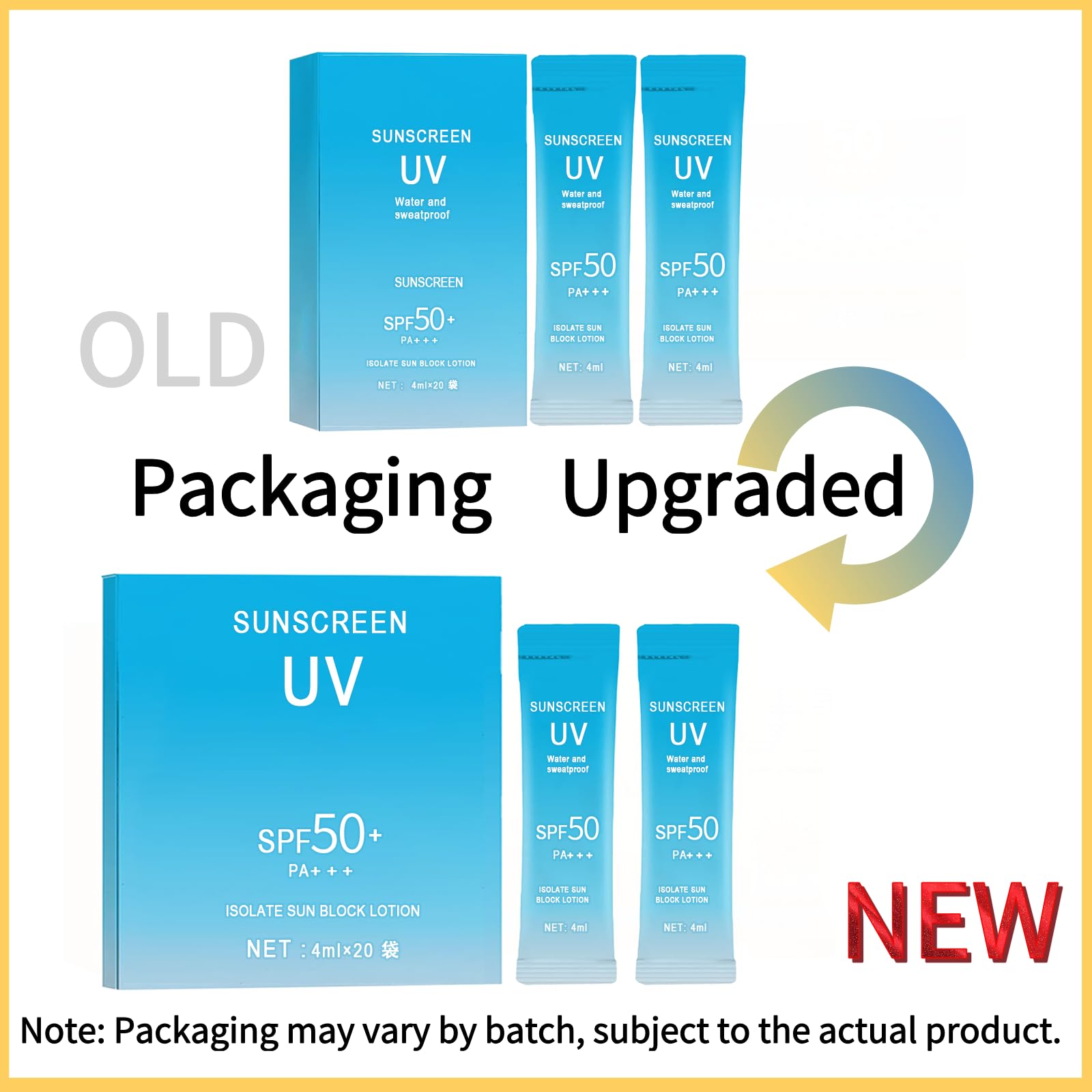 Okerker travel-size sunscreen 4ml pack ready for vacations and hikes.