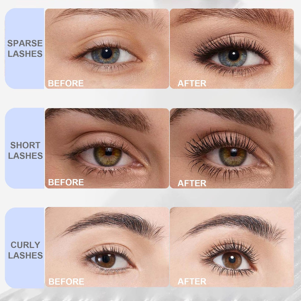 Okerker waterproof mascara wand provides long-lasting, smudge-proof wear.