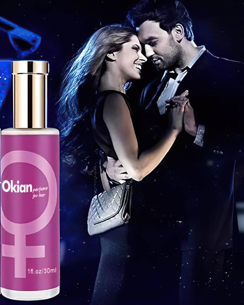 Okian pheromones perfume applied on neck for subtle scent boost