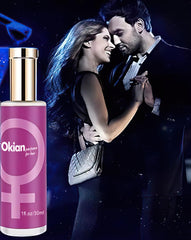 Okian pheromones perfume applied on neck for subtle scent boost