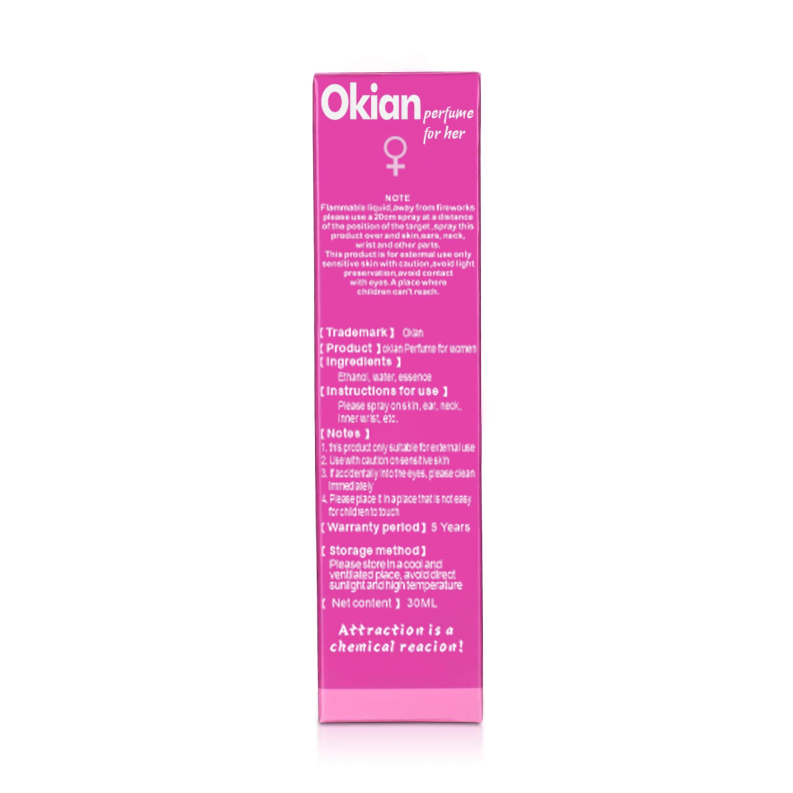 Okian pheromones perfume travel size bottle ready for on the go use