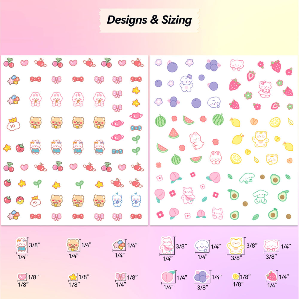 okiYomi 3D nail stickers with bears bring cozy, adorable vibes to nails