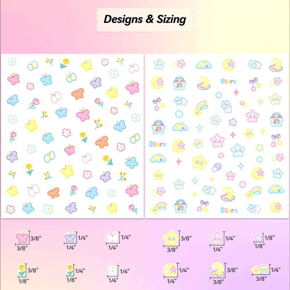 okiYomi 3D nail stickers with bunnies add cute characters to nails