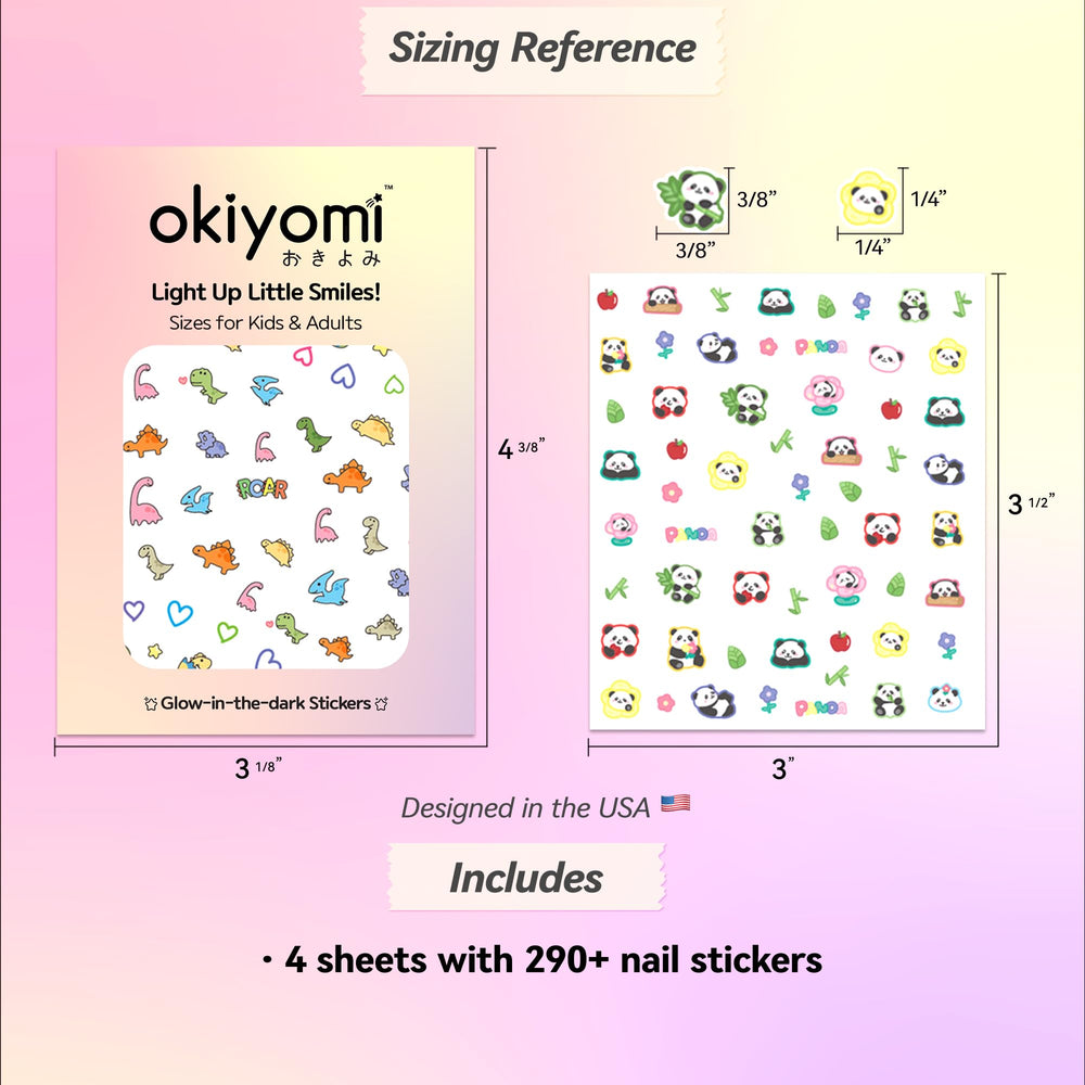 okiYomi 4 sheets of 3D decals with 292 designs for versatile themes