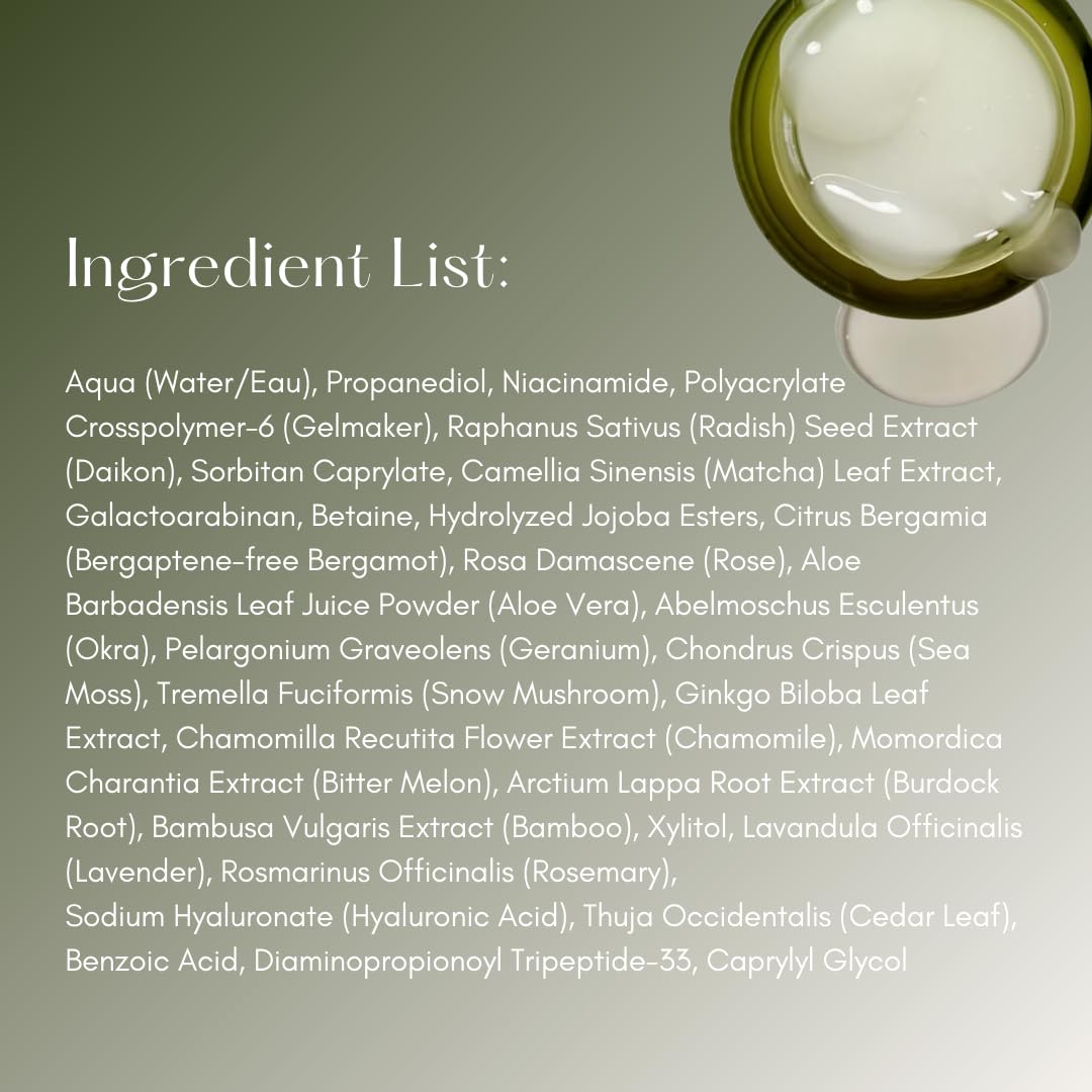 Okra Origins hydrated-skin glow shot indicates routine-friendly skincare benefits