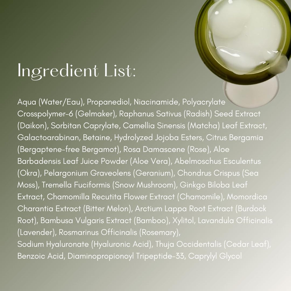 Okra Origins hydrated-skin glow shot indicates routine-friendly skincare benefits