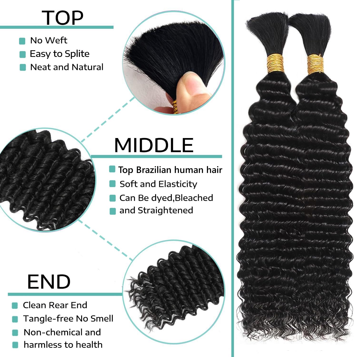 OKVOKV Brazilian texture deep water wave highlights natural shine