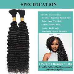 OKVOKV loose bundles shown for no-weft braiding and flexible styling