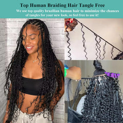 OKVOKV no-weft bulk hair texture for a seamless braid finish