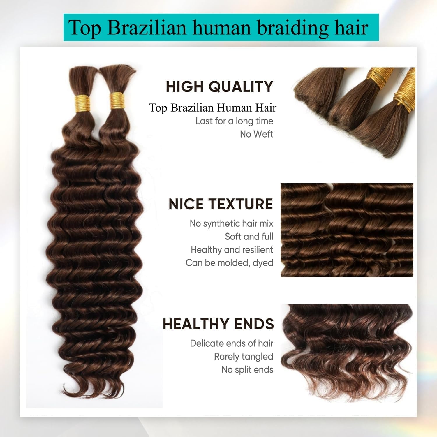 OKVOKV deep wave hair close-up texture for easy styling