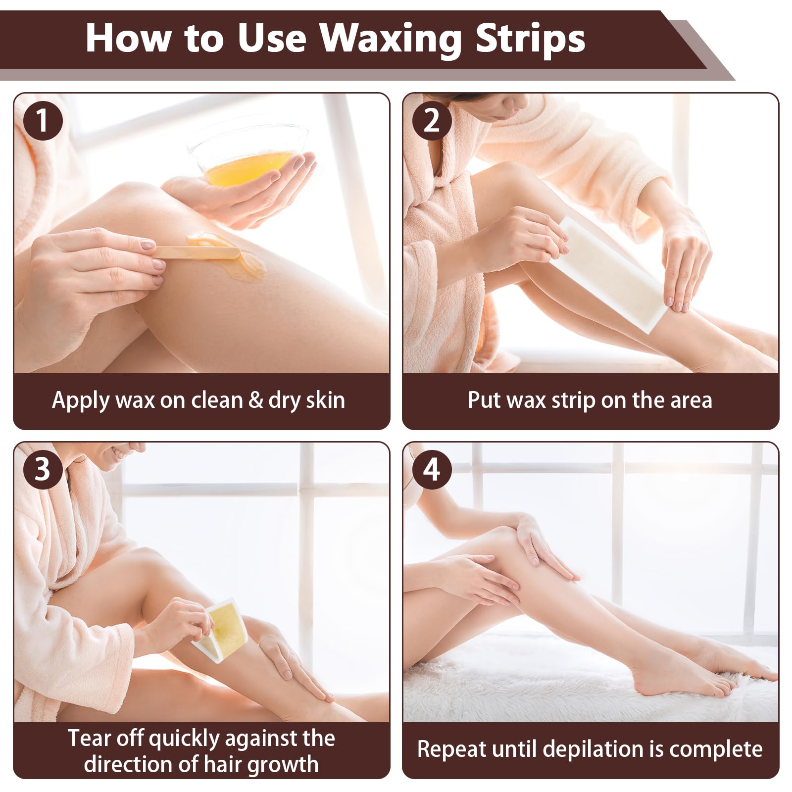 Okxiri chest wax strips deliver broad-surface hair removal.