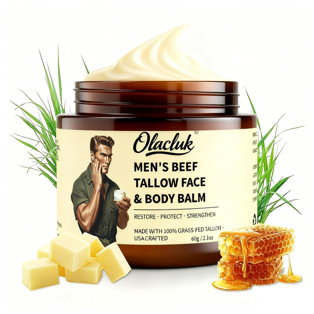 OLACLUK beef tallow face balm jar for deep hydration