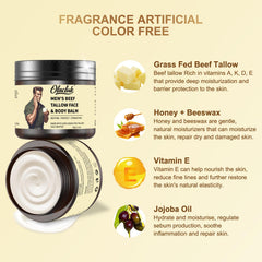 OLACLUK grass-fed beef tallow with honey nourishes skin