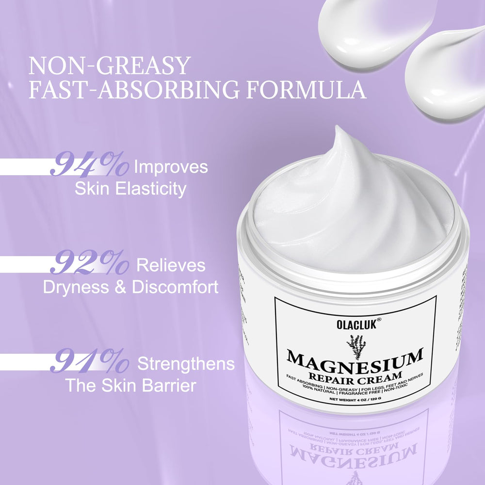 OLACLUK Neuropathy Cream applied to legs for soothing daily care.