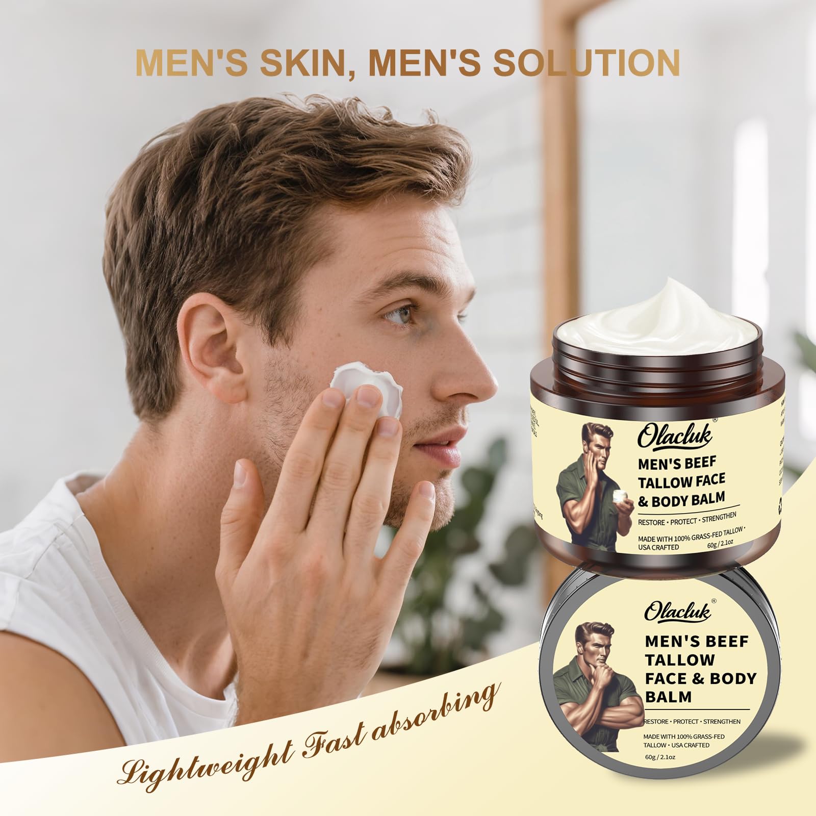 OLACLUK unscented packaging highlighting fragrance-free formula