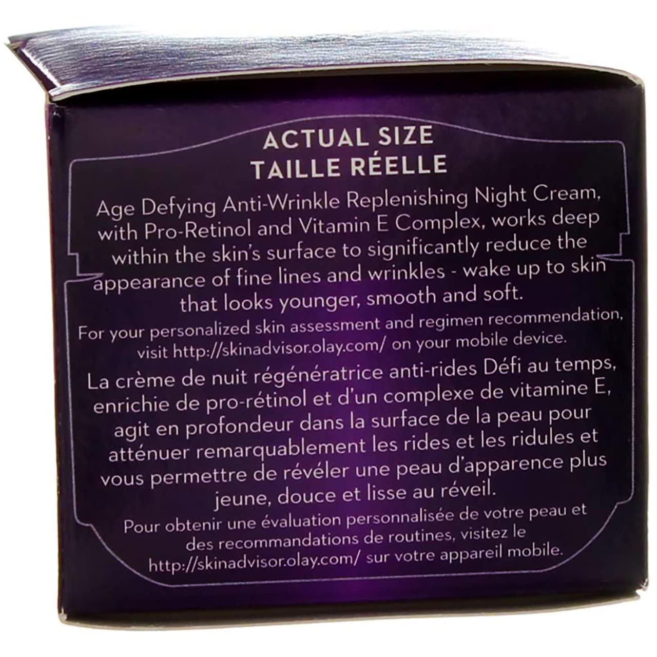 Olay night cream with vitamins E, B3 and B5 nourishes while you sleep.