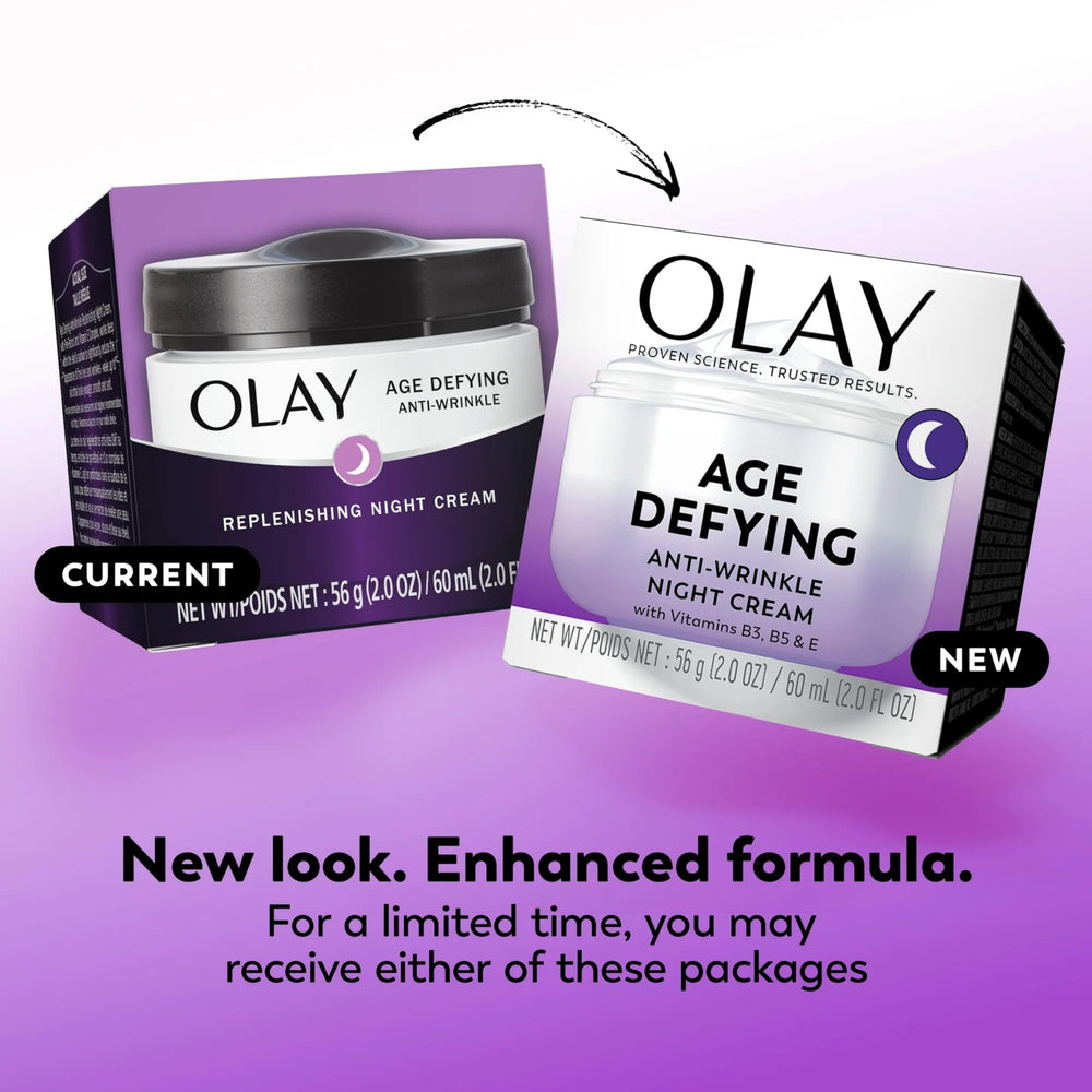 Olay Age Defying night cream texture close-up for smoother skin