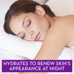 Olay Age Defying Night Cream jar closeup emphasizes light, non-greasy feel