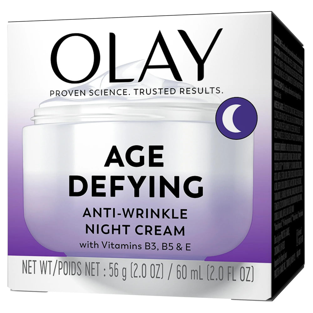 Olay Age Defying night cream label detail highlighting Pro-Retinol