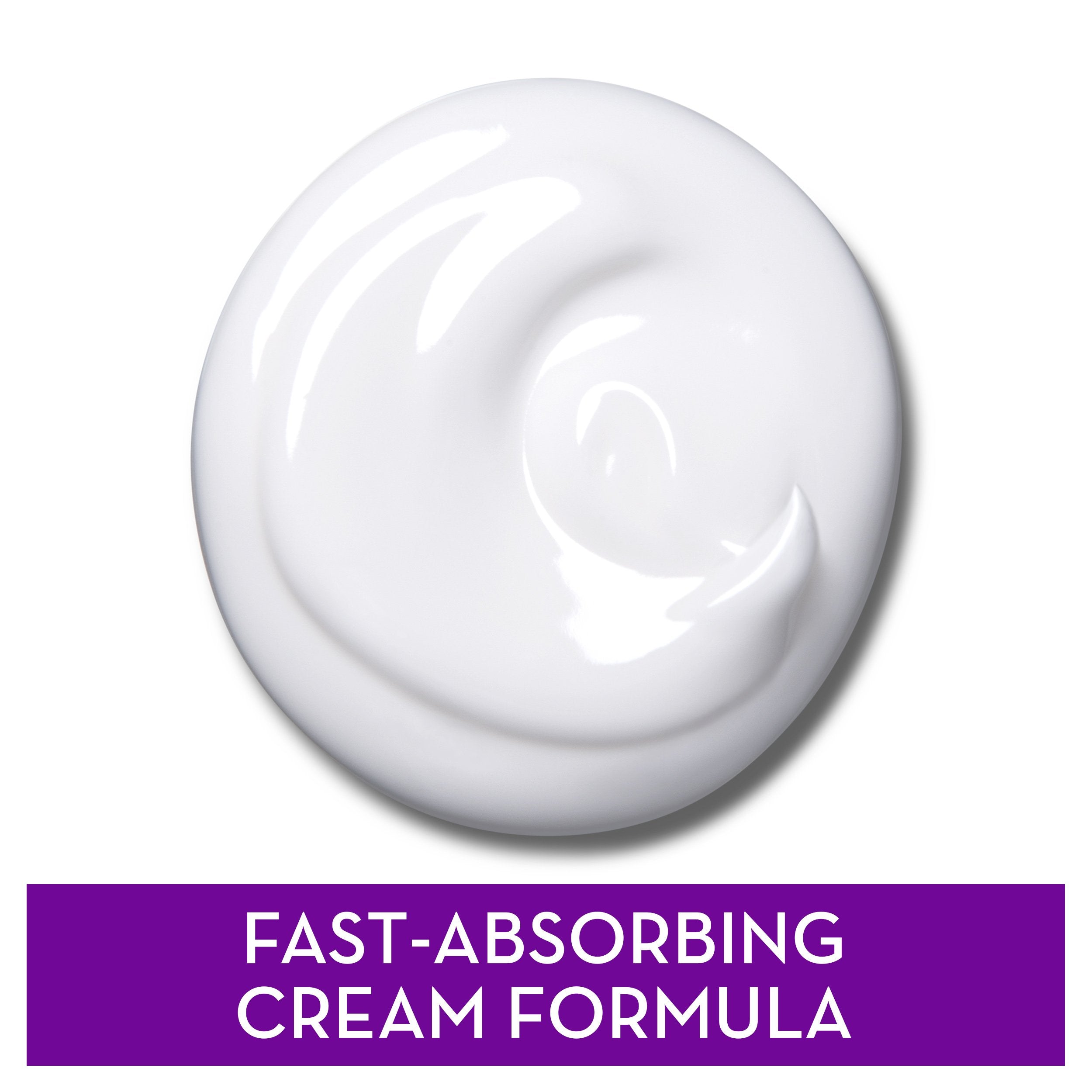 Olay Age Defying Night Cream texture closeup highlights smooth, oil-free absorption