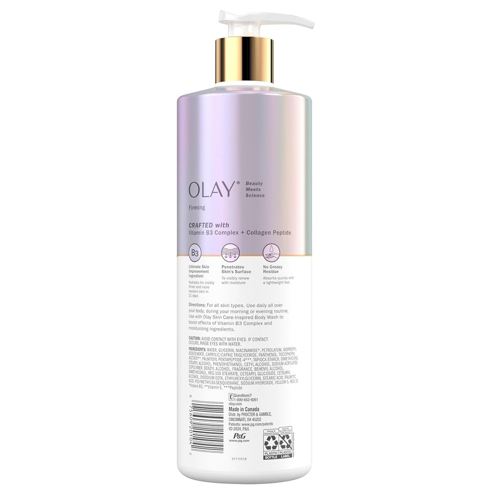Olay body lotion being applied on arm showing quick absorption