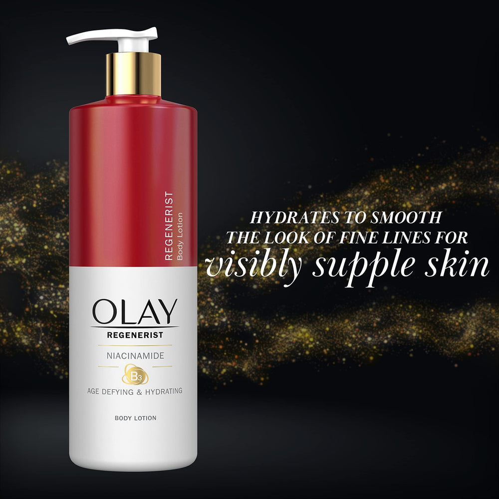 Olay Niacinamide fast absorption texture with a light finish.