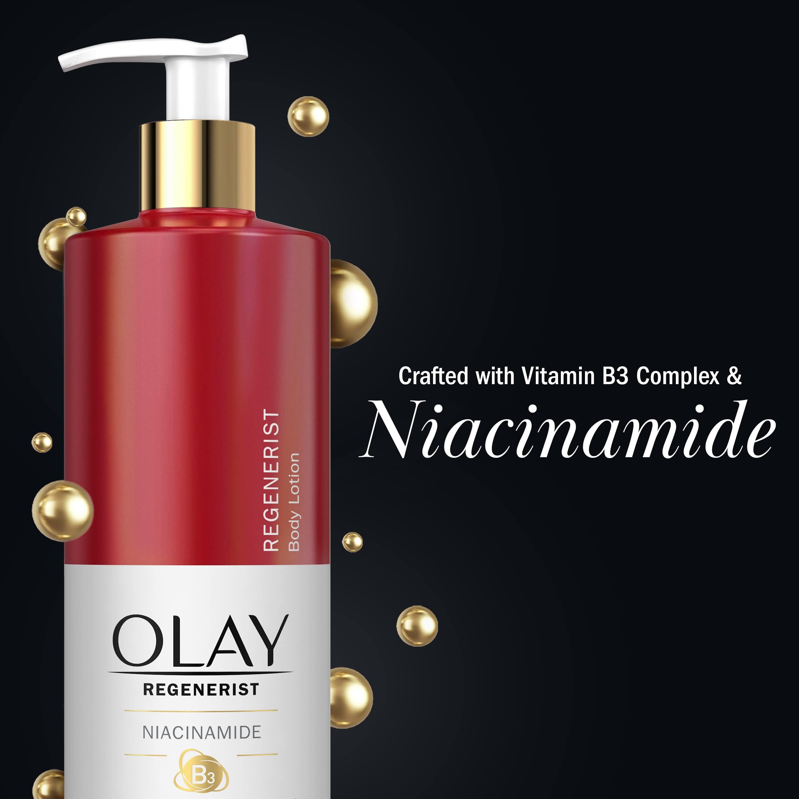 Olay Niacinamide hydration boost image emphasizing moisture retention.