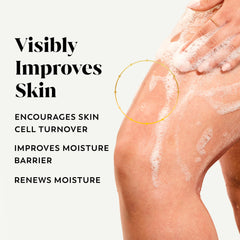 Olay Body Wash creamy lather ready to cleanse and hydrate daily.