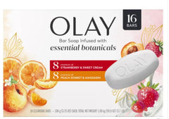Olay Botanical Bliss Bar Soap Strawberry & Sweet Cream for a refreshing cleanse.