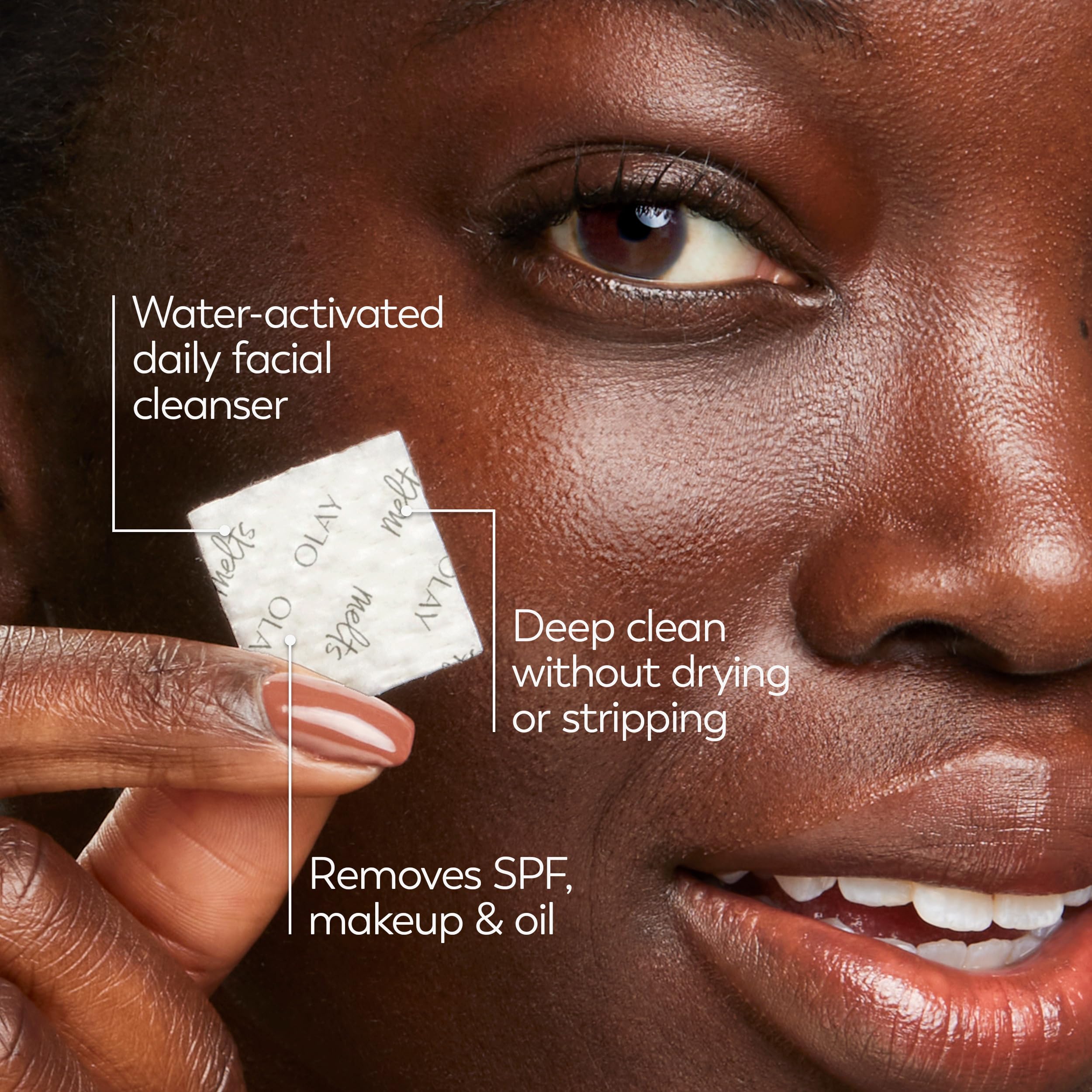 Fragrance-free formula from Olay Cleansing Melts for sensitive skin.