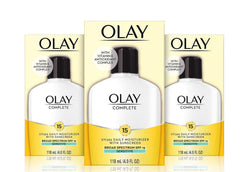 Olay Complete All Day Moisturizer SPF 15 tube close-up for sensitive skin hydration