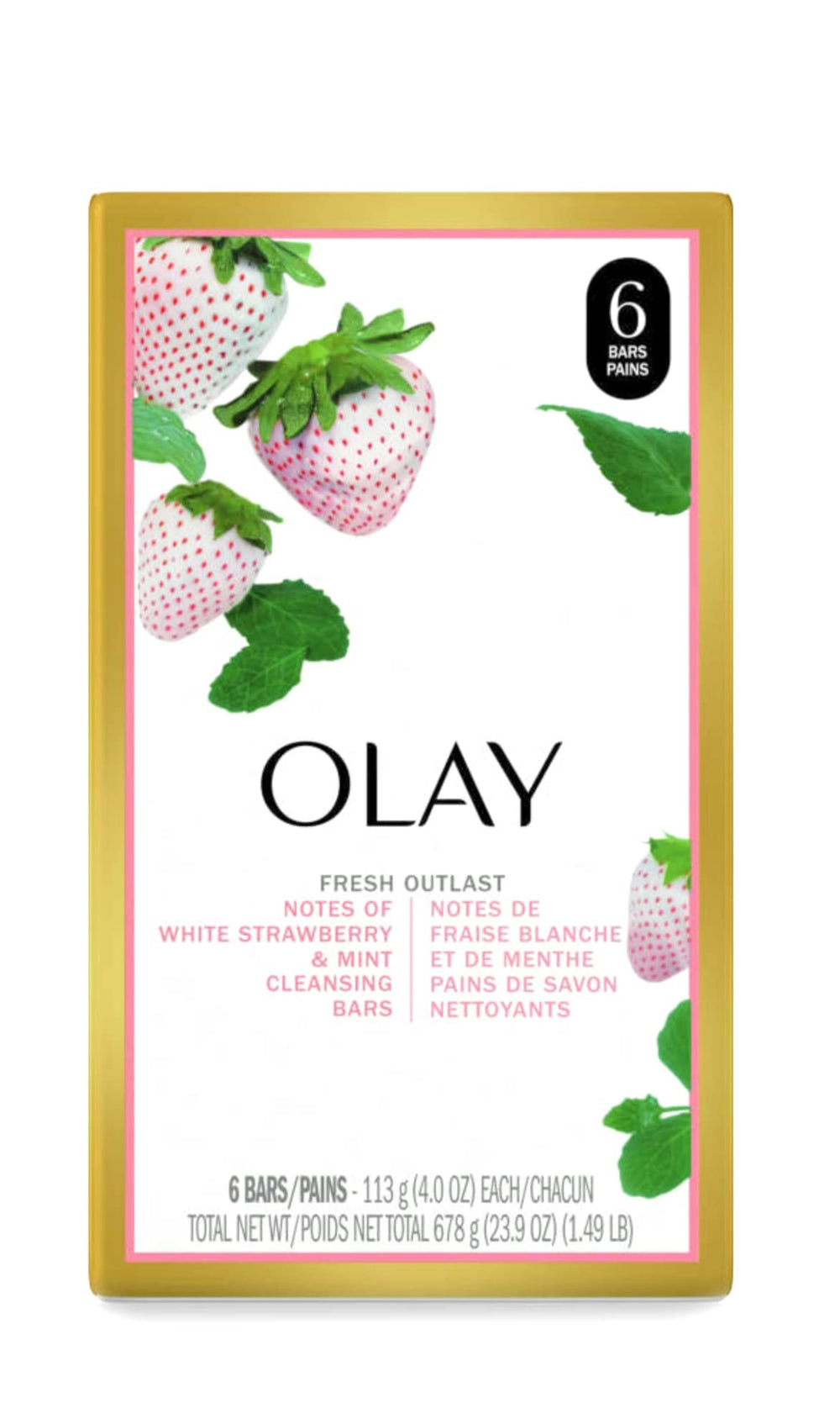 Olay Fresh Outlast beauty bar close-up for a refreshing, non-drying cleanse