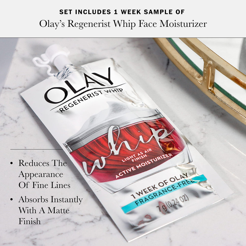 Olay Gift set travel packaging ideal for on the go skincare