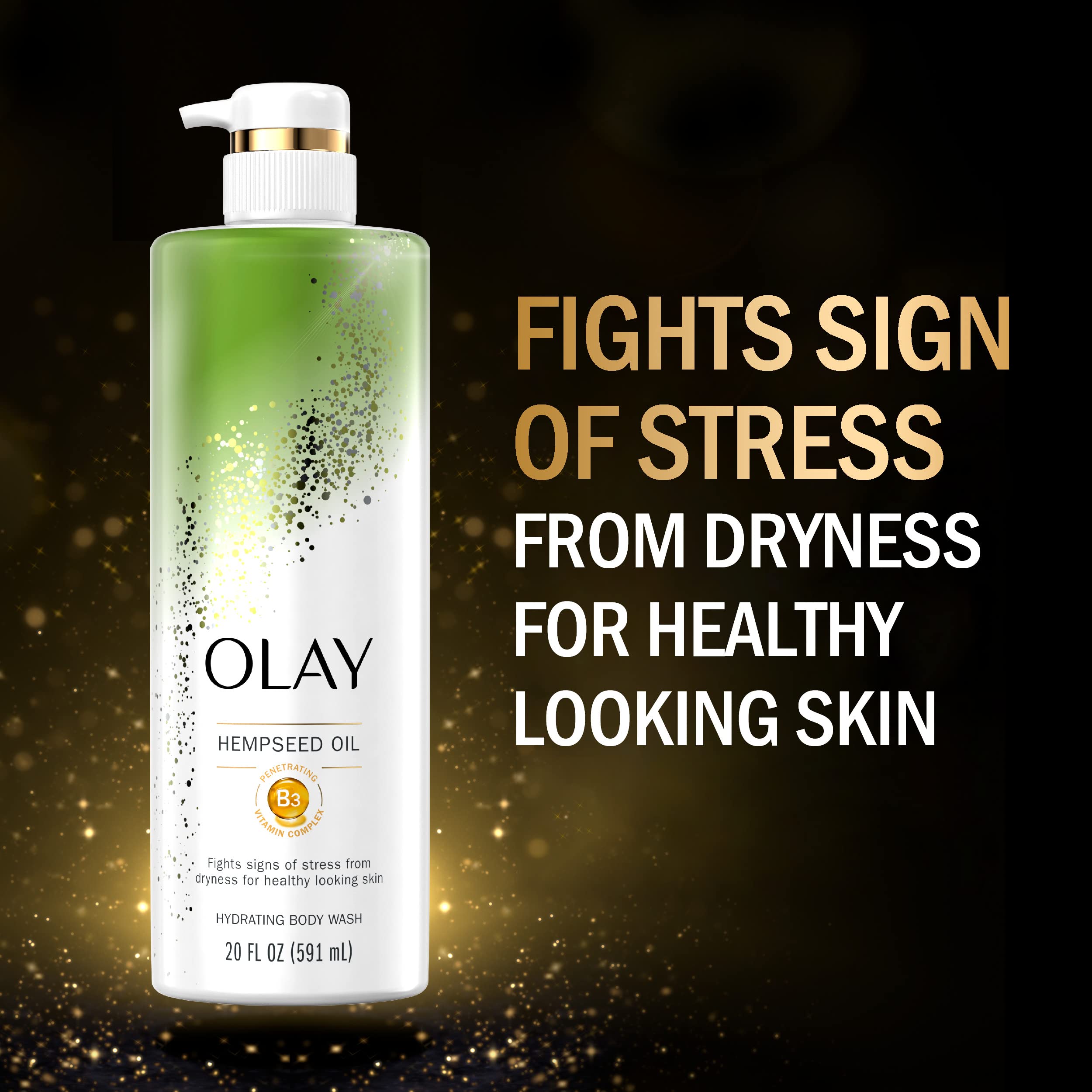 Vitamin B3 moisture-boost formula helps smooth and hydrate with Olay wash.
