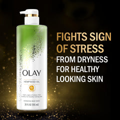 Vitamin B3 moisture-boost formula helps smooth and hydrate with Olay wash.