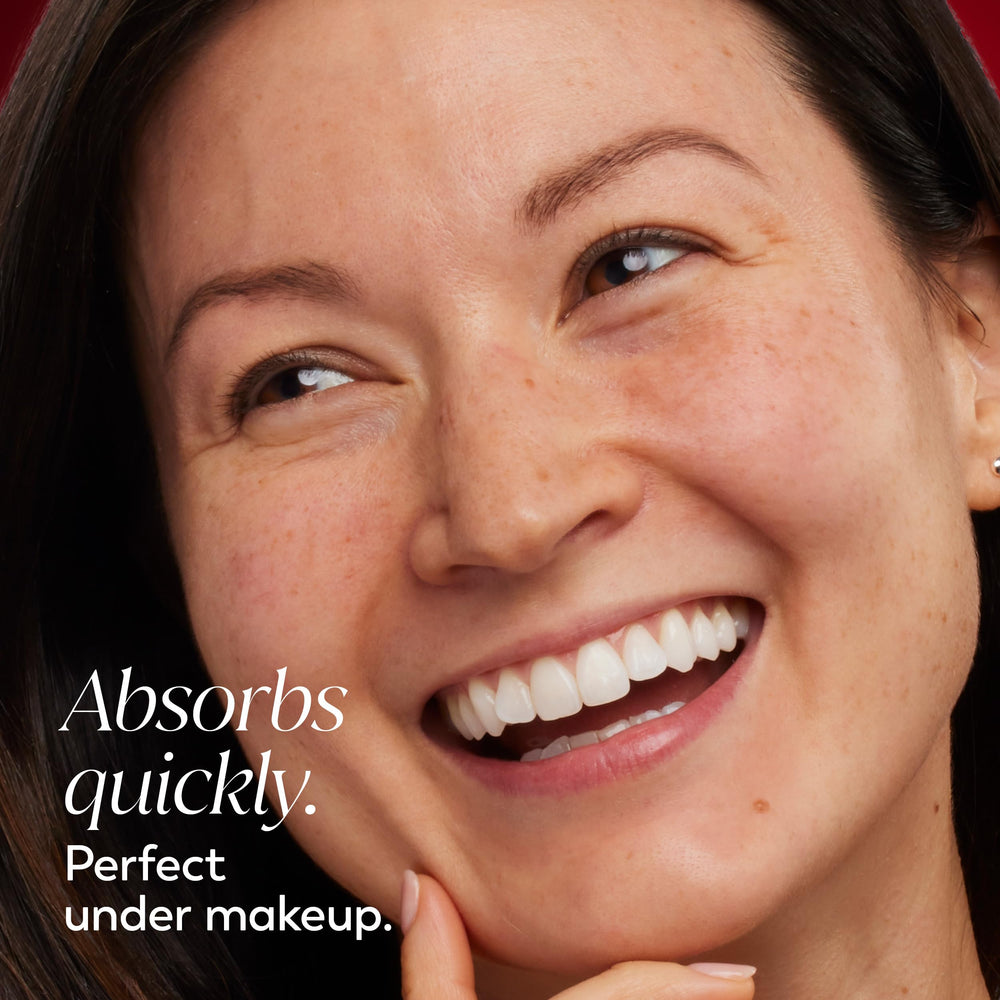 Olay Niacinamide + Peptide 24 bathroom setup implies night and day routine.