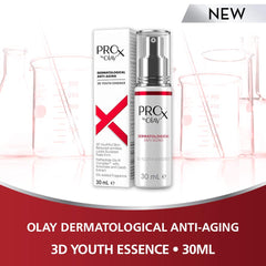 Applying Olay ProX 3D Youth Essence during morning routine.