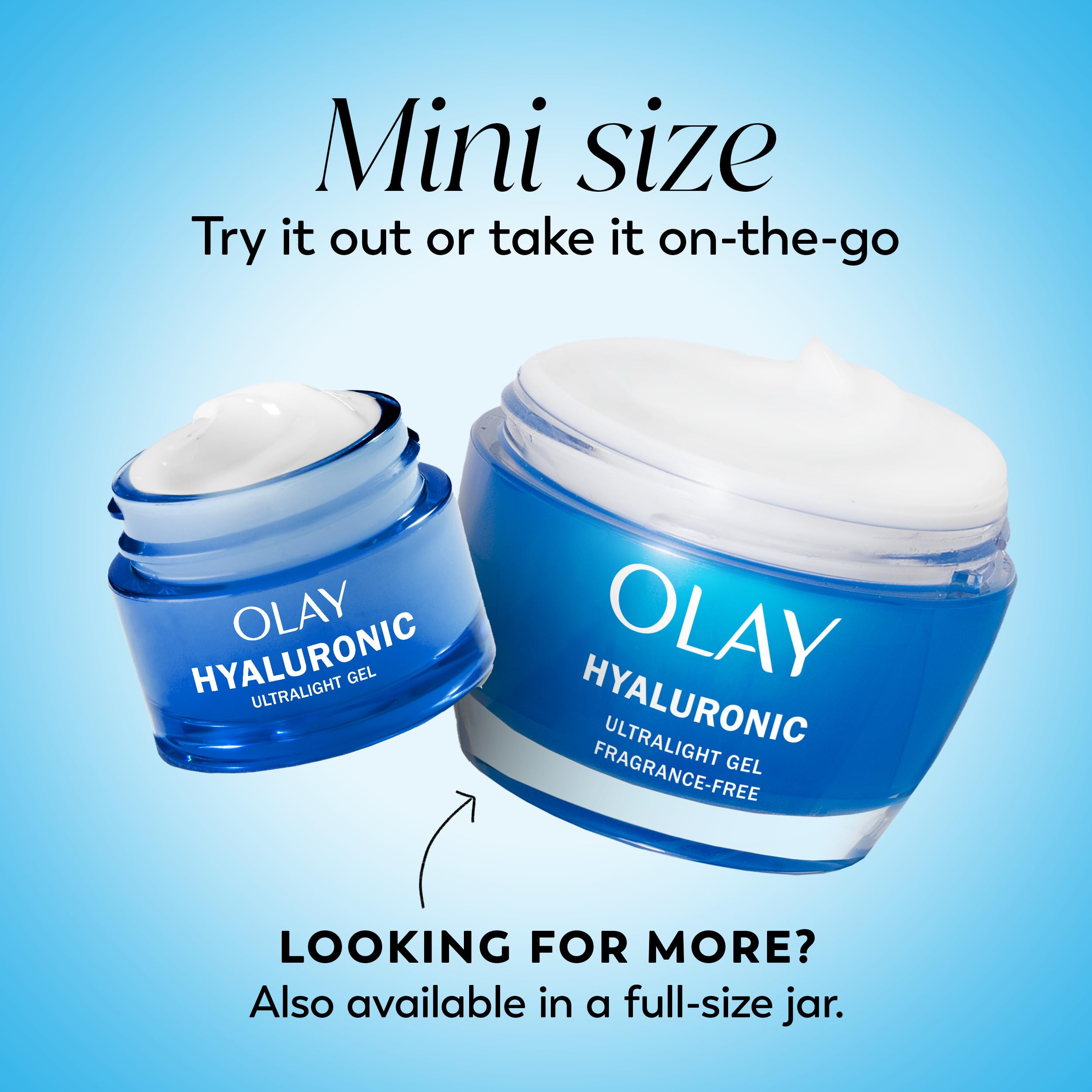 Olay Regenerist Hyaluronic and Peptide 24 gel applied to cheek for quick absorption.