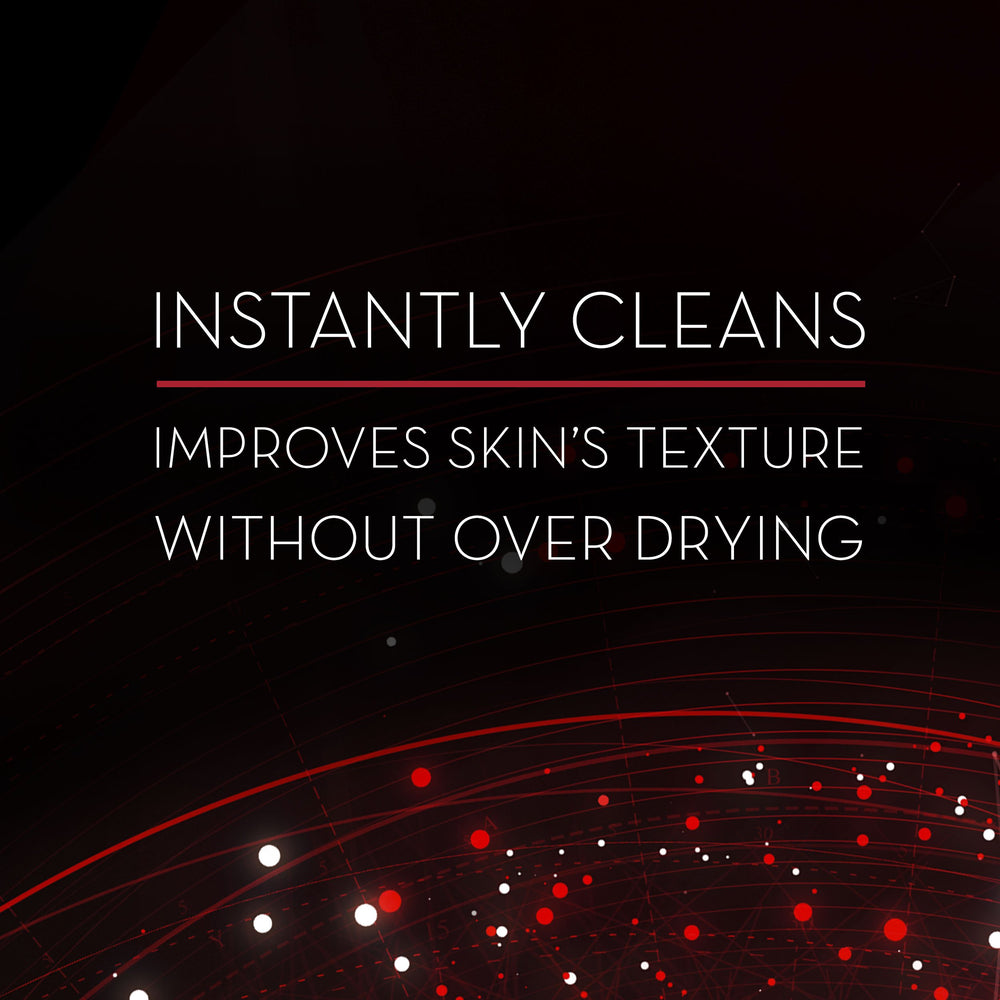 Olay Regenerist cleanser close-up of skin texture before and after use showing smoother appearance.