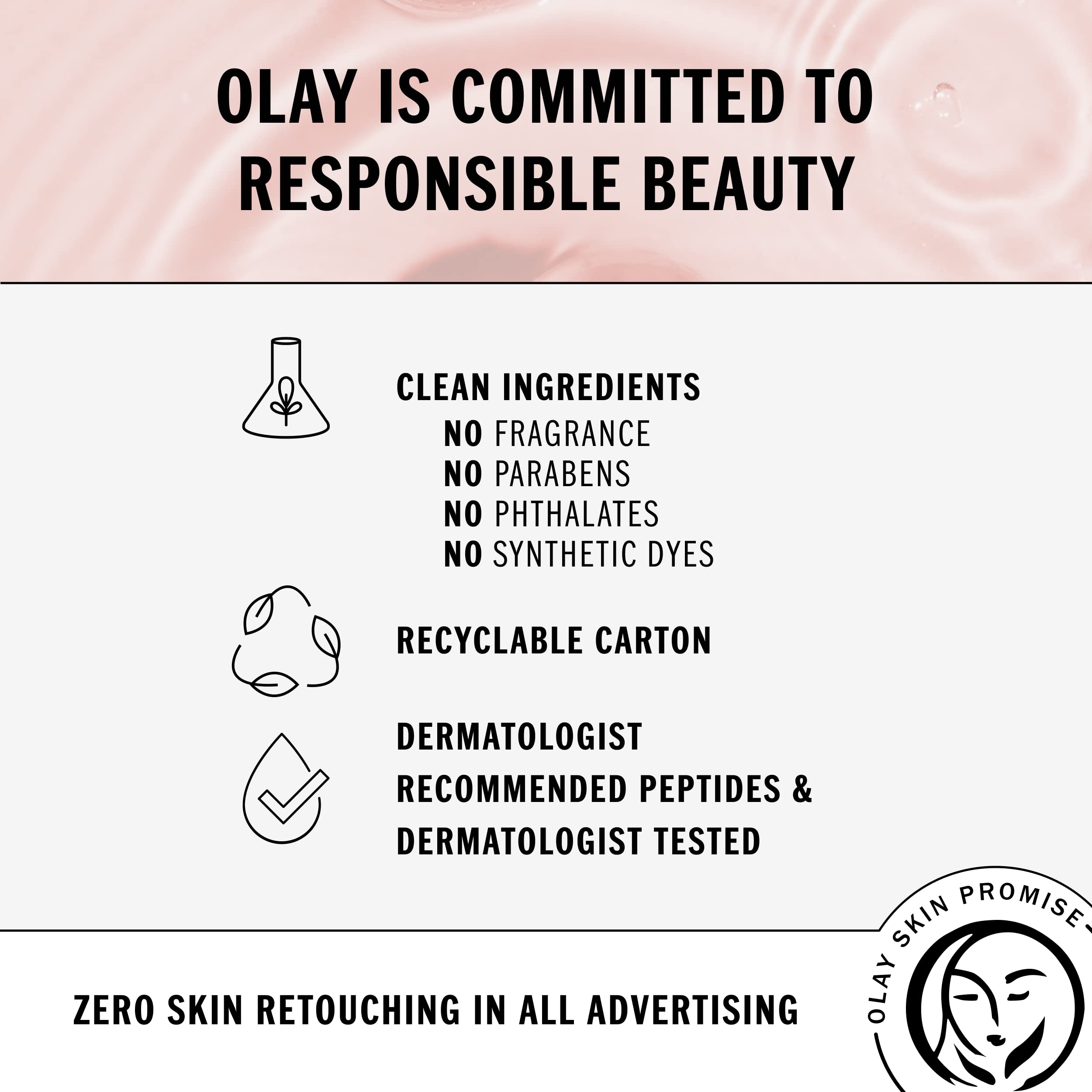Olay Regenerist Whip combination skin portrait after use, soft matte look.