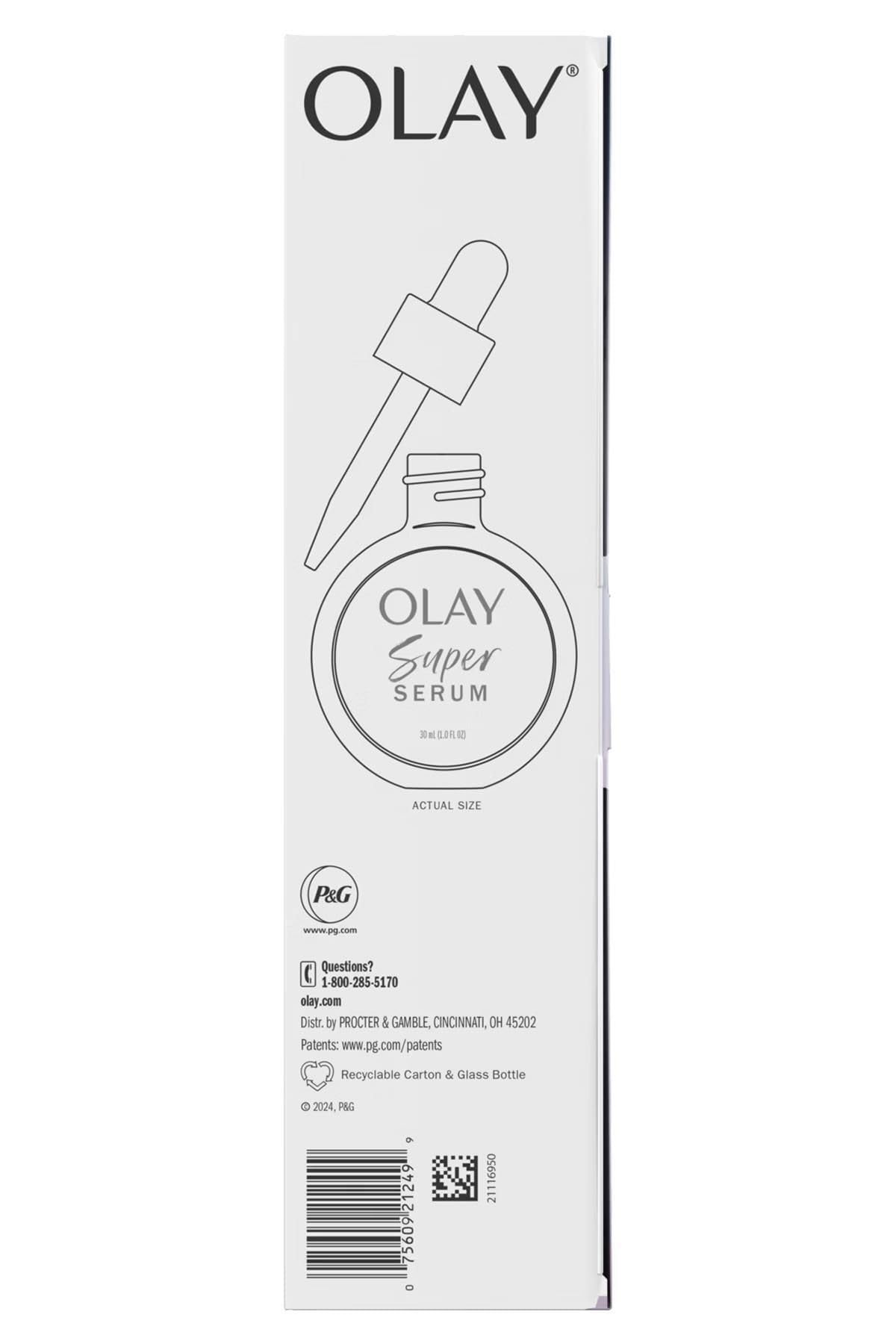 Close-up of the applicator pump on Olay Super Serum Twin Pack for precise use