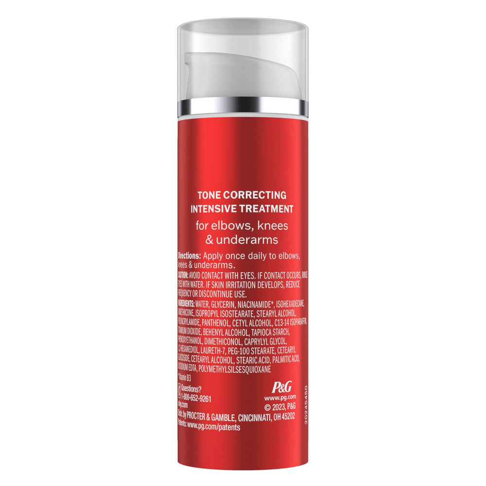 Olay Tone Correcting bottle shows 1.7 oz size for on the go care