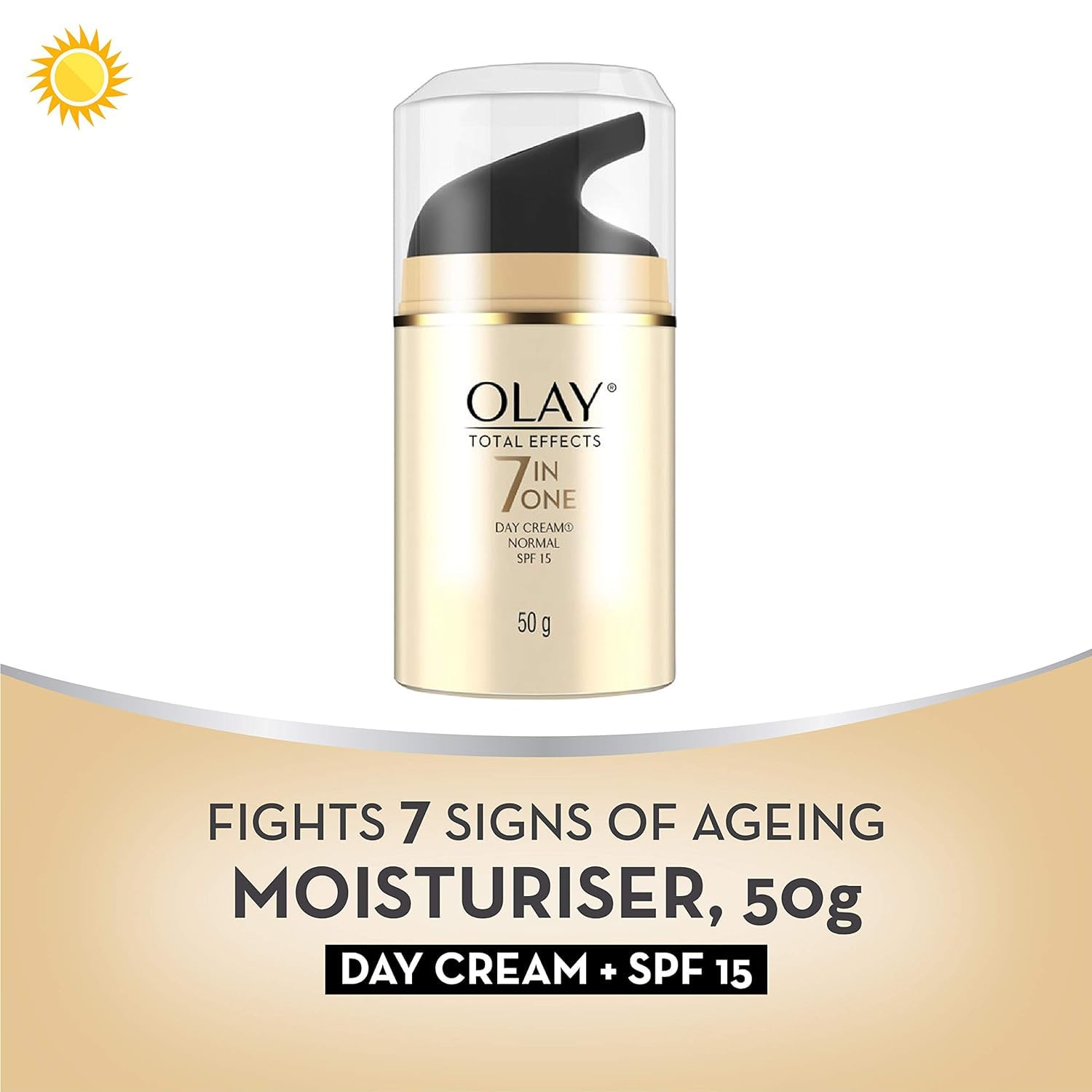 Creamy, fragrance-free texture of Olay Total Effects 7-in-1 Day Cream.