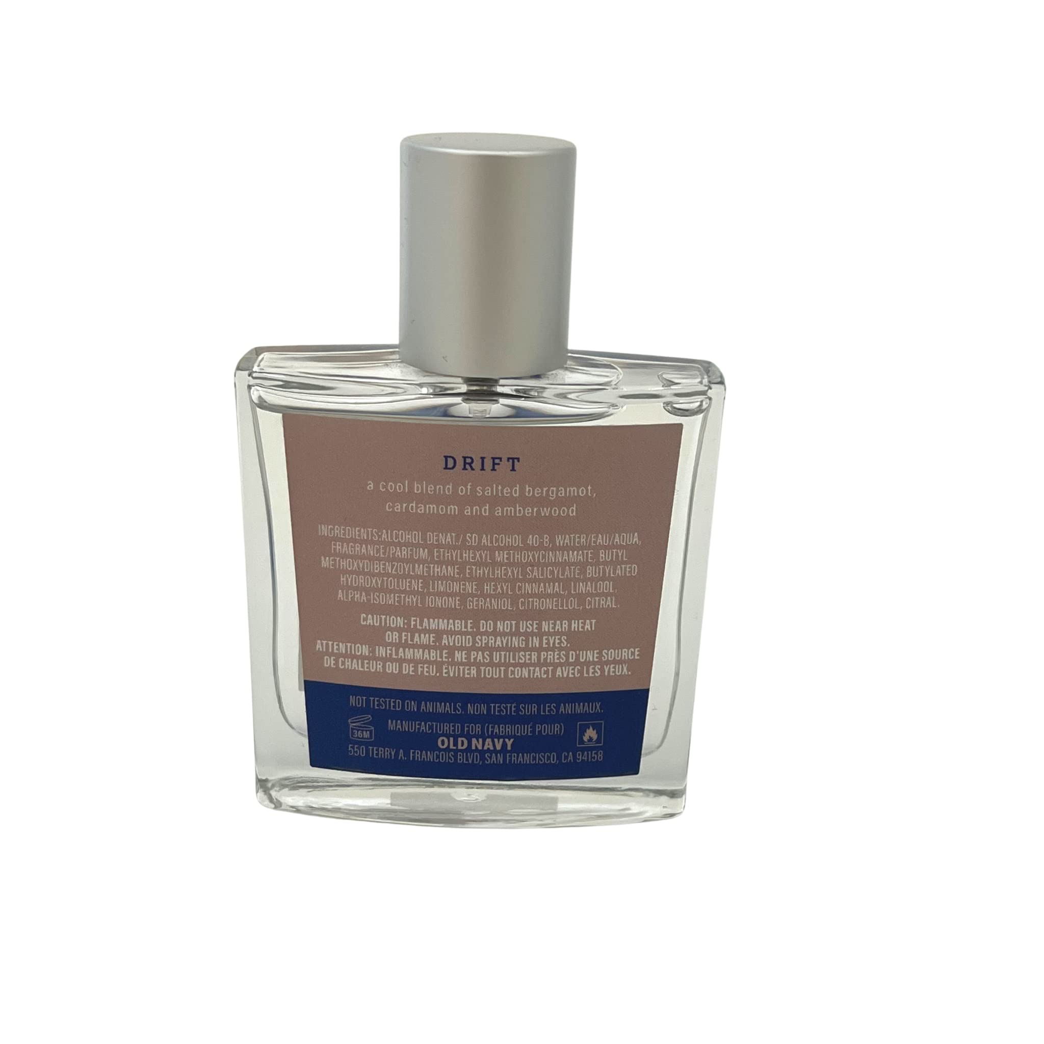 Old Navy Drift spray mist close-up, long-lasting fragrance.